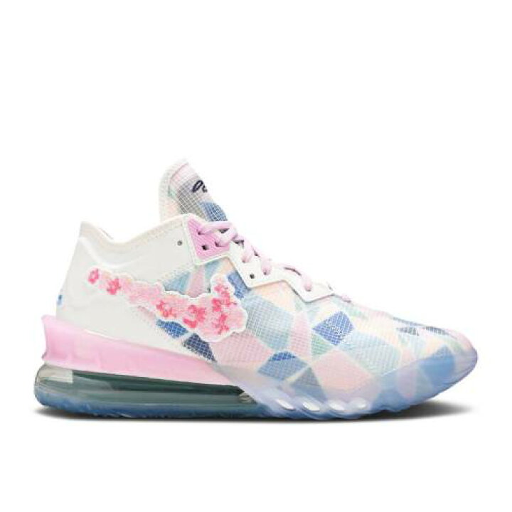 楽天市場 ナイキ Nike レブロン アイボリー ピンク 青色 ブルー Sakura スニーカー メンズ Pink Nike Atmos X Lebron 18 Low Ep Pale Ivory Light Arctic Leche Blue スニケス