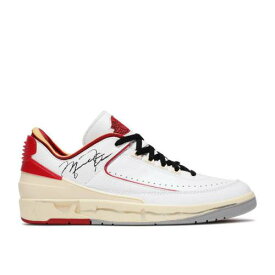 【 AIR JORDAN OFF-WHITE X AIR JORDAN 2 RETRO LOW SP 'WHITE VARSITY RED' / WHITE VARSITY RED BLACK 】 ナイキ オフホワイト 白色 ホワイト 赤 レッド 黒色 ブラック エアジョーダン スニーカー メンズ