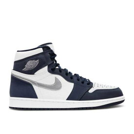 【 AIR JORDAN AIR JORDAN 1 RETRO HIGH CO.JP 'MIDNIGHT NAVY' SUITCASE SPECIAL BOX / WHITE MIDNIGHT NAVY METALLIC 】 ナイキ ハイ スペシャル ボックス 白色 ホワイト 紺色 ネイビー エアジョーダン スニーカー メンズ