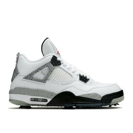 【 AIR JORDAN AIR JORDAN 4 GOLF 'WHITE CEMENT' / WHITE TECH GREY BLACK FIRE RED 】 ナイキ ゴルフ 白色 ホワイト テック 灰色 グレー 黒色 ブラック ファイア 赤 レッド エアジョーダン スニーカー メンズ