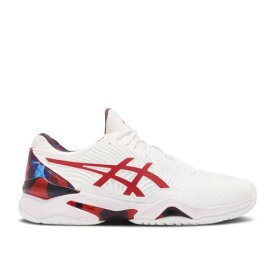 【 ASICS COURT FF NOVAK LE 'WHITE CLASSIC RED' / WHITE CLASSIC RED 】 コート クラシック 白色 ホワイト 赤 レッド スニーカー メンズ アシックス