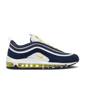 【 NIKE AIR MAX 97 BG 'DARK BLUE OPTI YELLOW' / WHITE DARK BLUE OPTI YELLOW 】 マックス 青色 ブルー 白色 ホワイト 黄色 イエロー エアマックス ジュニア キッズ ベビー マタニティ スニーカー ナイキ