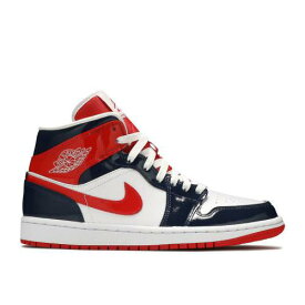 【 AIR JORDAN WMNS JORDAN 1 MID 'CHAMP COLORS' / MIDNIGHT NAVY UNIVERSITY RED 】 ナイキ ミッド 紺色 ネイビー 赤 レッド エアジョーダン スニーカー レディース