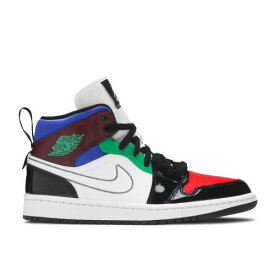 【 AIR JORDAN WMNS AIR JORDAN 1 MID SE 'MULTI-COLOR' / BLACK WHITE MULTI COLOR 】 ナイキ ミッド 黒色 ブラック 白色 ホワイト エアジョーダン 'MULTICOLOR' スニーカー レディース