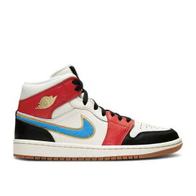 【 AIR JORDAN WMNS AIR JORDAN 1 MID SE 'LET(HER)MAN' / SAIL METALLIC GOLD GYM RED 】 ナイキ ミッド ゴールド 赤 レッド エアジョーダン 'LET MAN' スニーカー レディース