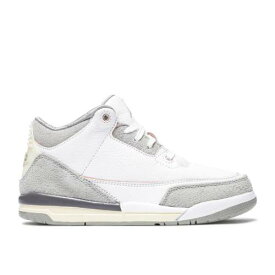 【 AIR JORDAN A MA MANIéRE X JORDAN 3 RETRO SP PS 'RAISED BY WOMEN' / WHITE MEDIUM GREY VIOLET ORE 】 ナイキ 白色 ホワイト 灰色 グレー 紫 バイオレット エアジョーダン ジュニア キッズ ベビー マタニティ スニー