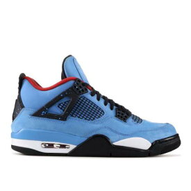 【 AIR JORDAN TRAVIS SCOTT X AIR JORDAN 4 RETRO 'CACTUS JACK' / UNIVERSITY BLUE VARSITY RED-BLACK 】 ナイキ 青色 ブルー エアジョーダン トラヴィススコット 'カクタスジャック' スニーカー メンズ