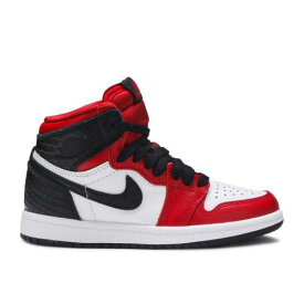 【 AIR JORDAN JORDAN 1 RETRO HIGH OG PS 'SATIN RED' / UNIVERSITY RED WHITE BLACK 】 ナイキ ハイ 赤 レッド 白色 ホワイト 黒色 ブラック エアジョーダン ジュニア キッズ ベビー マタニティ スニーカー