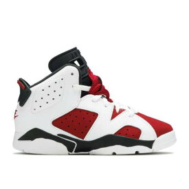 【 AIR JORDAN JORDAN 6 RETRO PS 'CARMINE' 2021 / WHITE CARMINE BLACK 】 ナイキ 白色 ホワイト 黒色 ブラック エアジョーダン ジュニア キッズ ベビー マタニティ スニーカー