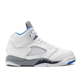 【 AIR JORDAN AIR JORDAN 5 RETRO PS 'STEALTH 2.0' / WHITE STEALTH BLACK HYPER ROYAL 】 ナイキ 白色 ホワイト ステルス 黒色 ブラック エアジョーダン ジュニア キッズ ベビー マタニティ スニーカー