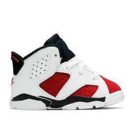 【 AIR JORDAN JORDAN 6 RETRO TD 'CARMINE' 2021 / WHITE CARMINE BLACK 】 ナイキ 白色 ホワイト 黒色 ブラック エアジョーダン ベビー