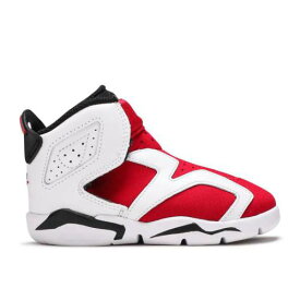 【 AIR JORDAN AIR JORDAN 6 RETRO LITTLE FLEX TD 'CARMINE' / WHITE CARMINE BLACK 】 ナイキ 白色 ホワイト 黒色 ブラック エアジョーダン ベビー