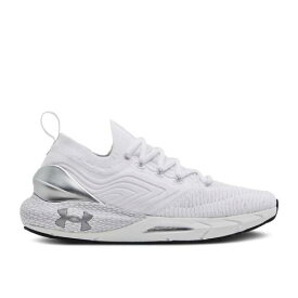 【 UNDER ARMOUR HOVR PHANTOM 2 INTELLIKNIT METALLIC 'WHITE SILVER' / WHITE HALO GREY 】 白色 ホワイト 灰色 グレー アンダーアーマー スニーカー メンズ