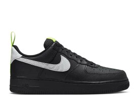 【 NIKE AIR FORCE 1 'PIVOT POINT - BLACK' / BLACK VOLT REFLECT SILVER WHITE 】 黒色 ブラック 銀色 シルバー 白色 ホワイト エアフォース スニーカー メンズ ナイキ