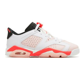 【 AIR JORDAN JORDAN 6 RETRO LOW GS 'ATMOSPHERE' / WHITE ATMOSPHERE INFRARED 23 】 ナイキ 白色 ホワイト エアジョーダン ジュニア キッズ ベビー マタニティ スニーカー