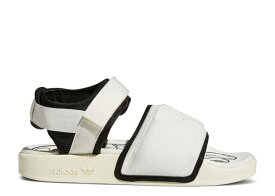 【 ADIDAS PHARRELL X ADILETTE 2.0 SLIDE 'OFF WHITE' / OFF WHITE OFF WHITE CORE BLACK 】 アディダス アディレッタ サンダル 白色 ホワイト コア 黒色 ブラック スニーカー メンズ