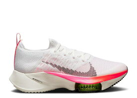 【 NIKE WMNS AIR ZOOM TEMPO NEXT% FLYKNIT 'RAWDACIOUS' / WHITE WASHED CORAL PINK BLAST 】 ズーム フライニット 白色 ホワイト ピンク ブラスト スニーカー レディース ナイキ