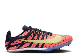 【 NIKE WMNS ZOOM RIVAL S 9 'PAINT SPLATTER - BRIGHT MANGO ZITRON' / BRIGHT MANGO BLACKENED BLUE 】 ズーム ライバル 青色 ブルー スニーカー レディース ナイキ