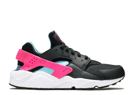 【 NIKE AIR HUARACHE RUN 'SOUTH BEACH' / BLACK LASER FUCHSIA BLUE GALE 】 ハラチ ラン 黒色 ブラック レーザー 青色 ブルー ハラチラン スニーカー メンズ ナイキ