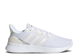 【 ADIDAS WMNS PUREMOTION SE 'WHITE CHALK' / CLOUD WHITE CHALK WHITE SILVER 】 アディダス 白色 ホワイト 銀色 シルバー スニーカー レディース