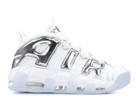 【 NIKE WMNS AIR MORE UPTEMPO 'CHROME' / WHITE CHROME BLUE TINT 】 アップテンポ 白色 ホワイト 青色 ブルー エアモアアップテンポ モアテン スニーカー レディース ナイキ