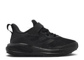 【 ADIDAS FORTARUN ELASTIC LACE K 'TRIPLE BLACK' / CORE BLACK CORE BLACK CORE 】 アディダス コア 黒色 ブラック ジュニア キッズ ベビー マタニティ スニーカー