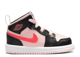 【 AIR JORDAN JORDAN 1 MID TD 'BLACK PINK CRIMSON' / ATMOSPHERE BLACK INFRARED 23 】 ナイキ ミッド ピンク 黒色 ブラック エアジョーダン ベビー