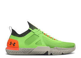 【 UNDER ARMOUR TRIBASE REIGN 3 'QUIRKY LIME' / QUIRKY LIME BLAZE ORANGE 】 ライム 橙 オレンジ アンダーアーマー スニーカー メンズ