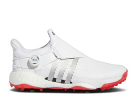 【 ADIDAS TOUR 360 22 BOA GOLF 'WHITE SILVER METALLIC' / CLOUD WHITE SILVER METALLIC 】 アディダス ゴルフ 銀色 シルバー 白色 ホワイト スニーカー メンズ