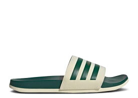 【 ADIDAS ADILETTE COMFORT SLIDE 'COLLEGIATE GREEN' / WONDER WHITE COLLEGIATE GREEN 】 アディダス アディレッタ サンダル 白色 ホワイト 緑 グリーン スニーカー メンズ