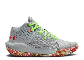 【 UNDER ARMOUR JET '21 GS 'MOD GREY QUIRKY LIME CAMO' / MOD GREY QUIRKY LIME 】 灰色 グレー ライム アンダーアーマー ジュニア キッズ ベビー マタニティ スニーカー