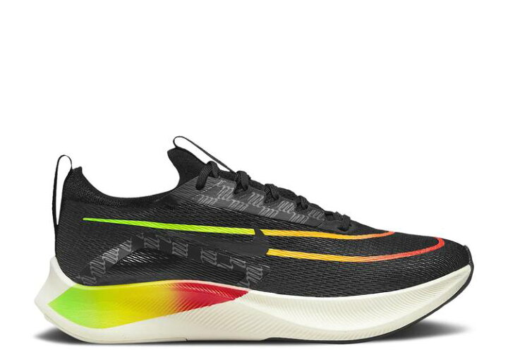 楽天市場 ナイキ Nike ズーム 黒色 ブラック 緑 グリーン ストライク 橙 オレンジ ズームフライ Black Multi スニーカー メンズ Green Orange Nike 4 Black Strike Total Volt スニケス