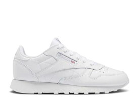 【 REEBOK CLASSIC LEATHER BIG KID 'TRIPLE WHITE' / FOOTWEAR WHITE FOOTWEAR WHITE 】 リーボック クラシック レザー 白色 ホワイト ジュニア キッズ ベビー マタニティ スニーカー