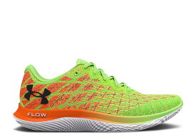 【 UNDER ARMOUR FLOW VELOCITI WIND 2 'QUIRKY LIME BLAZE ORANGE' / QUIRKY LIME BLAZE ORANGE 】 フローレス ライム 橙 オレンジ アンダーアーマー スニーカー メンズ