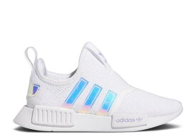 【 ADIDAS NMD 360 LITTLE KID 'WHITE IRIDESCENT' / CLOUD WHITE LIGHT PURPLE CLEAR 】 アディダス 白色 ホワイト 紫 パープル ジュニア キッズ ベビー マタニティ スニーカー