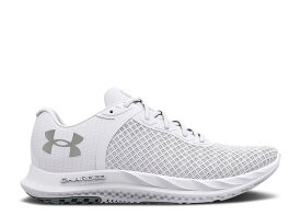 【 UNDER ARMOUR WMNS CHARGED BREEZE 'WHITE METALLIC SILVER' / WHITE METALLIC SILVER 】 白色 ホワイト 銀色 シルバー アンダーアーマー スニーカー レディース