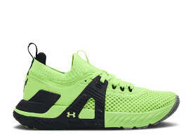 【 UNDER ARMOUR WMNS PROJECT ROCK 4 'QUIRKY LIME' / QUIRKY LIME BLACK 】 ライム 黒色 ブラック アンダーアーマー スニーカー レディース