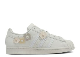 【 ADIDAS WMNS SUPERSTAR 'FLORAL' / WHITE TINT WONDER MAUVE WONDER 】 アディダス スーパースター 白色 ホワイト スニーカー レディース