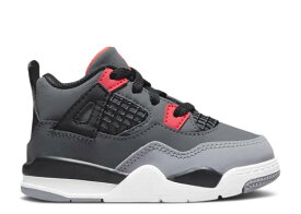 【 AIR JORDAN JORDAN 4 RETRO TD 'INFRARED' / DARK GREY INFRARED 23 BLACK 】 ナイキ 灰色 グレー 黒色 ブラック エアジョーダン ベビー