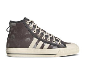 【 ADIDAS NIZZA HIGH RF 'BLEACHED - GREY WONDER WHITE' / GREY FOUR WONDER WHITE WONDER 】 アディダス ハイ 灰色 グレー 白色 ホワイト スニーカー メンズ