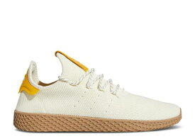 【 ADIDAS PHARRELL X TENNIS HU 'OFF WHITE GUM' / OFF WHITE HAZY YELLOW CARDBOARD 】 アディダス テニス 白色 ホワイト 黄色 イエロー スニーカー メンズ