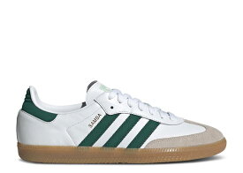 【 ADIDAS SAMBA OG 'WHITE COLLEGIATE GREEN' / CLOUD WHITE COLLEGIATE GREEN 】 アディダス サンバ 白色 ホワイト 緑 グリーン スニーカー メンズ