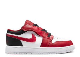 【 AIR JORDAN JORDAN 1 LOW PS 'REVERSE BLACK TOE' / WHITE BLACK GYM RED 】 ナイキ 黒色 ブラック 白色 ホワイト 赤 レッド エアジョーダン ジュニア キッズ ベビー マタニティ スニーカー