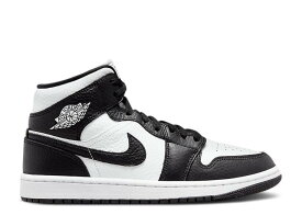 【 AIR JORDAN WMNS AIR JORDAN 1 MID SE 'HOMAGE' / WHITE BLACK WHITE 】 ナイキ ミッド 白色 ホワイト 黒色 ブラック エアジョーダン スニーカー レディース