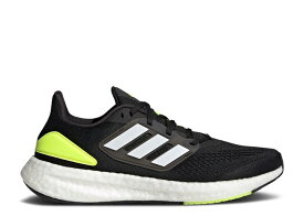 【 ADIDAS PUREBOOST 22 'WHITE SOLAR YELLOW' / CORE BLACK CLOUD WHITE SOLAR 】 アディダス コア 黒色 ブラック 白色 ホワイト スニーカー メンズ