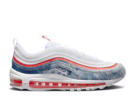 【 NIKE WMNS AIR MAX 97 'WASHED DENIM' / MULTI COLOR HABANERO RED SAIL 】 マックス 赤 レッド エアマックス スニーカー レディース ナイキ