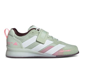 【 ADIDAS ADIPOWER WEIGHTLIFTING 3 'LINEN GREEN BEAM PINK' / LINEN GREEN CLOUD WHITE BEAM 】 アディダス 緑 グリーン 白色 ホワイト スニーカー メンズ