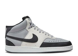 【 NIKE COURT VISION MID NEXT NATURE 'LIGHT SMOKE GREY SAIL' / LIGHT SMOKE GREY SAIL BLACK 】 コート ミッド 灰色 グレー 黒色 ブラック スニーカー メンズ ナイキ