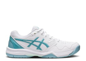 【 ASICS WMNS GEL DEDICATE 7 'WHITE SMOKE BLUE' / WHITE SMOKE BLUE 】 白色 ホワイト 青色 ブルー スニーカー レディース アシックス