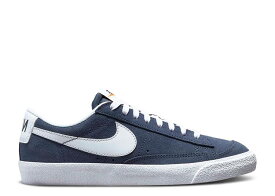 【 NIKE BLAZER LOW '77 SUEDE GS 'MIDNIGHT NAVY' / MIDNIGHT NAVY WHITE BLACK WHITE 】 ブレイザー スエード スウェード 紺色 ネイビー 白色 ホワイト 黒色 ブラック ジュニア キッズ ベビー マタニティ スニーカ